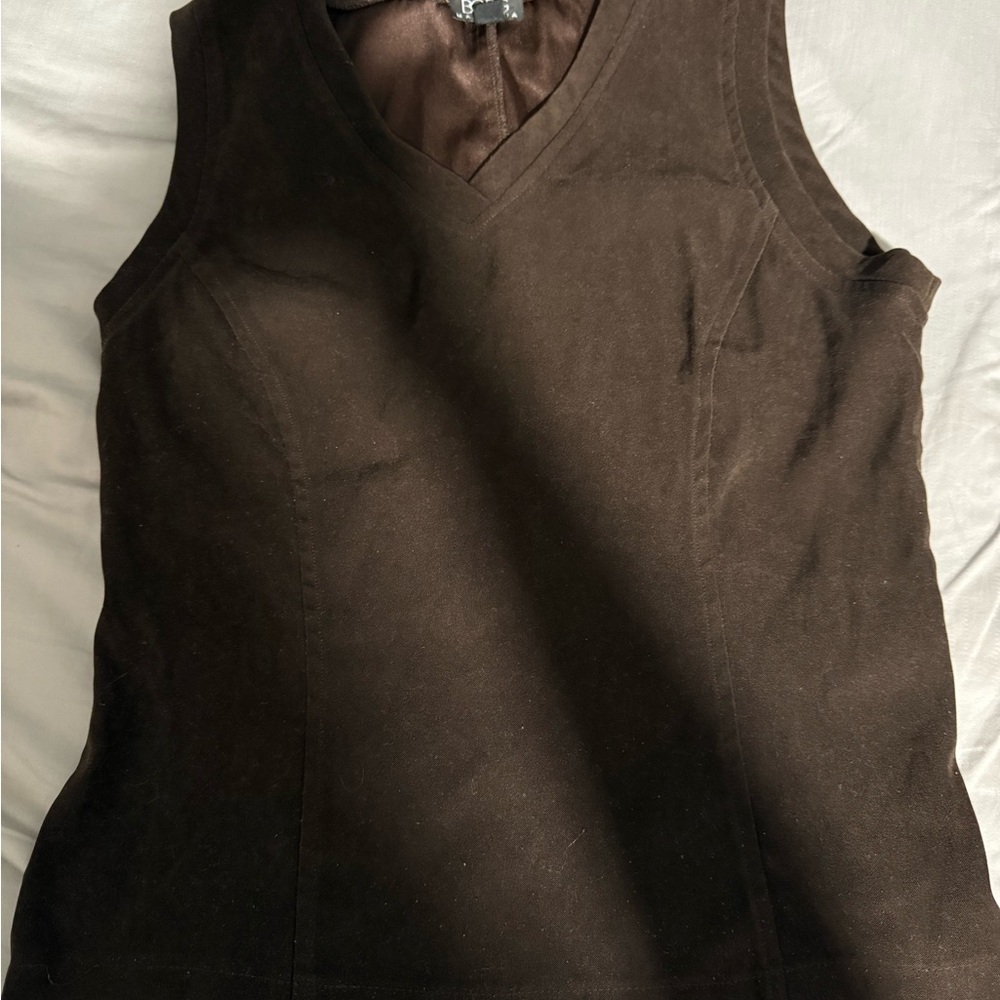Brown Sleeveless Women's Top